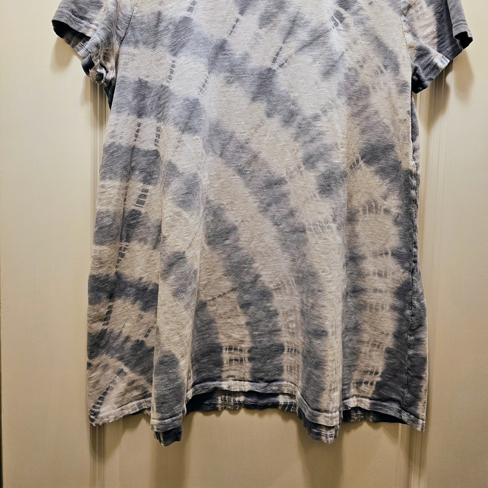 J. Jill Tie Dye Tunic Medium Tall Blue Gray Soft Knit Coastal Top - Picture 6 of 7